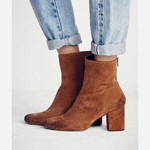 Free People Cecile ankle Suede Boots